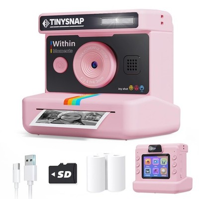 Eveedo Instant Print Camera for Kids,2.4 Inch Screen Kids Instant Cameras,