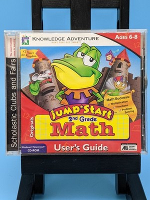 Jump Start Math 2nd Grade Knowledge Adventure CD-ROM PC Mac 1997: Vintage Game
