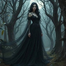 Gothic Black Wedding Dresses Spaghetti Strap Lace Appliques Vintage Bridal Gowns