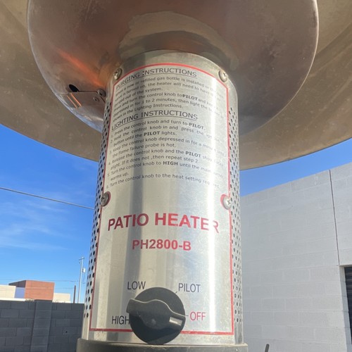Stainless Steel Patio Heater Propane 40,000 BTU Mushroom PH2800-B G-PH018BPSS
