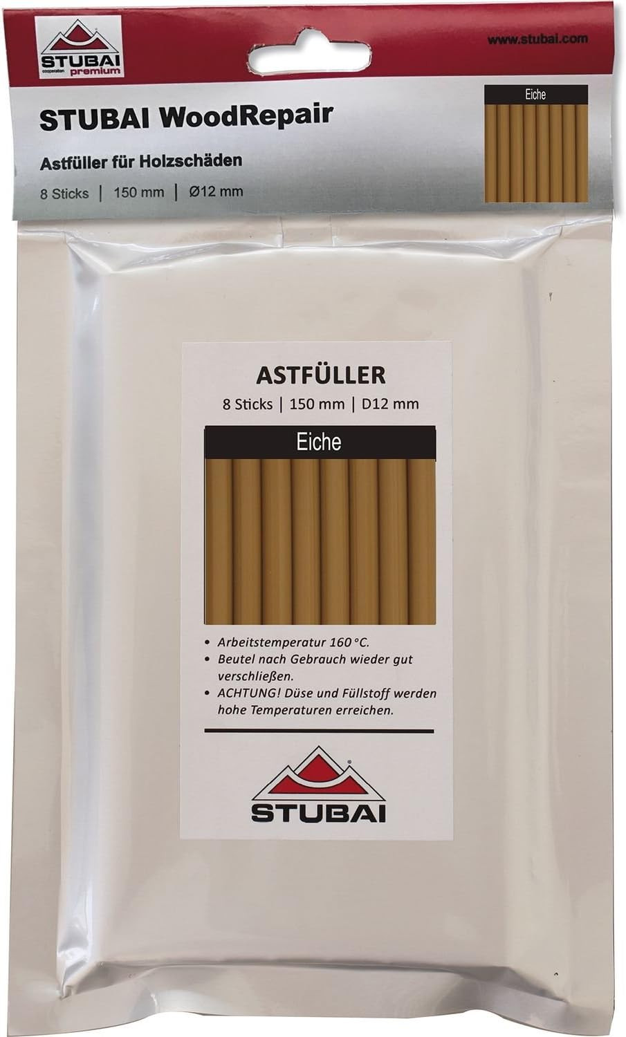 Stick Riparazione Legno Stubai 252126 Rovere - Kit Restauro Fai da Te