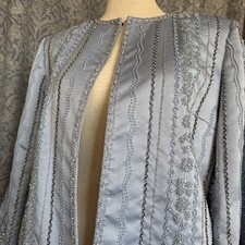 Women?s Vintage VIE By Victoria Royal Beaded Elegant Evening Jacket. Size UK 16