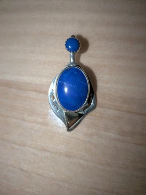 David Lee Sassi LaMuth Sterling Silver Lapis Lazuli With Gold Accent SW Pendant - Image 1 of 4