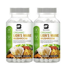 240 Pills Organic Lions Mane Mushroom Capsules 1000mg Support Brain Focus