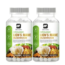 240 Pills Organic Lions Mane Mushroom Capsules 1000mg Support Brain & Focus