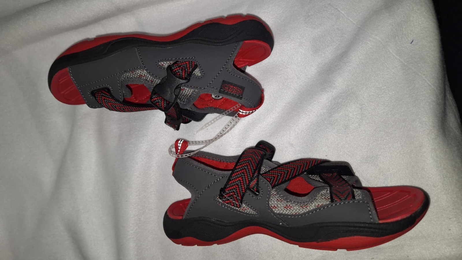 Sandali Keen Rock Iguana grigi ROSSI magneti nuovi con scatola escursionismo outdoor taglia 3 anni bambini grandi