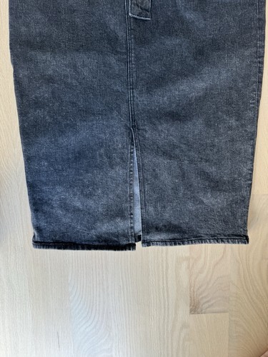 NWT Guess Junior’s Size 28 High Waist Midi Pencil Denim Skirt in Vintage Black - Picture 3 of 7