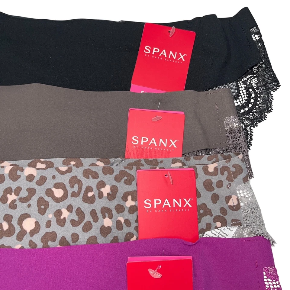 Spanx 内裤无装饰花卉花边比基尼轻便平滑 FP2415 — 第 3/4 张图片