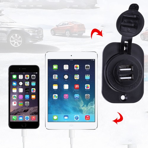 12V Car Motorcycle Dual USB Adapter Cigarette Lighter Socket Power Plug for - 第 7/12 張圖片