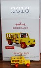Hallmark 2018 School Bus miniature mini Fisher Price Christmas Ornament