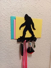 Bigfoot / Sasquatch Key, Mail, Leash Holder with 4 hooks. Screws included. 