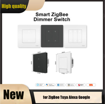 1-3 Gang Light Switch Smart Dimmer for ZigBee Tuya Smart Life Alexa Google Home