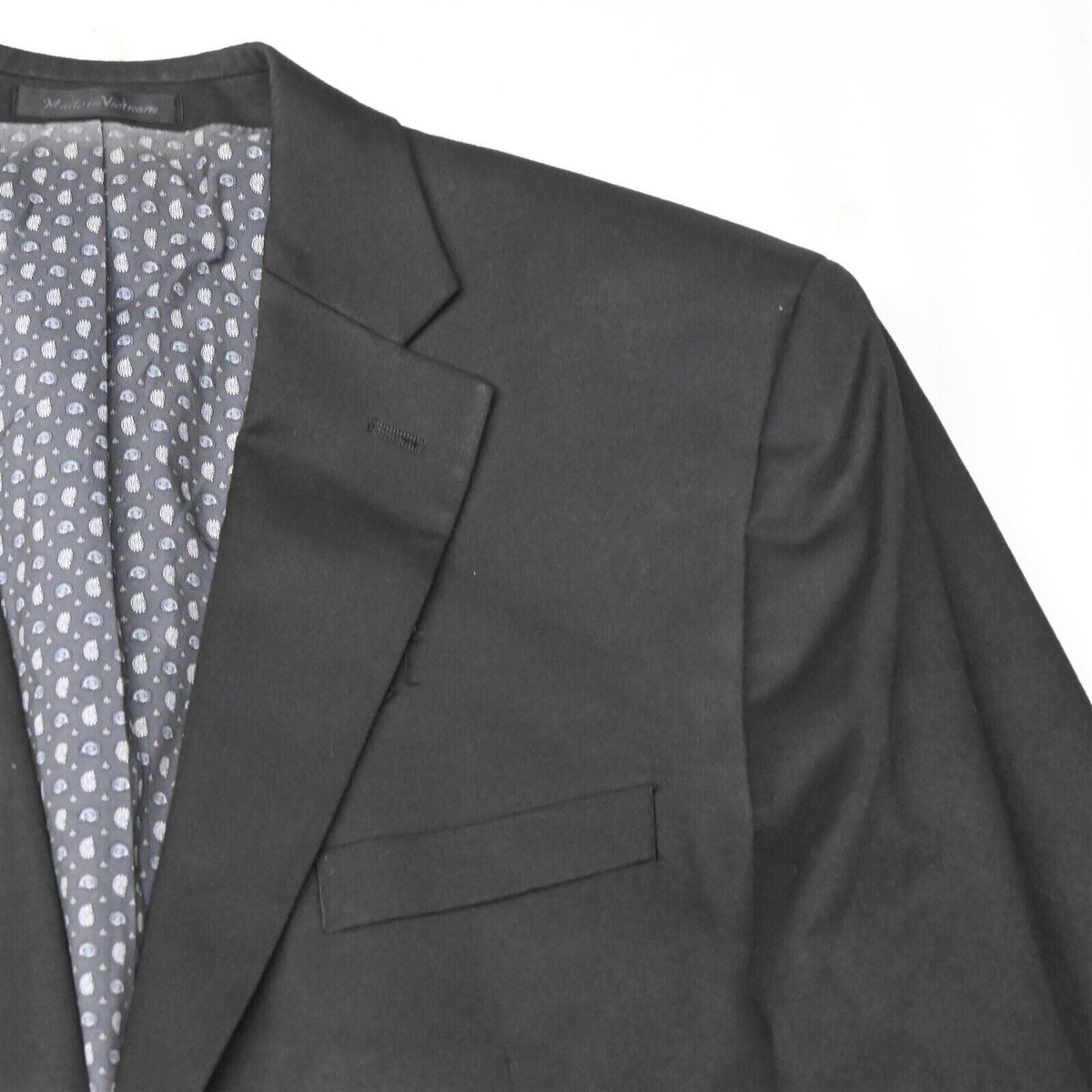 ジャケット・アウター RALPH LAUREN BLACK Tailored Jacket 42S Chaps Ralph Lauren 42R Black Silver Button Mens Blazer Suit
