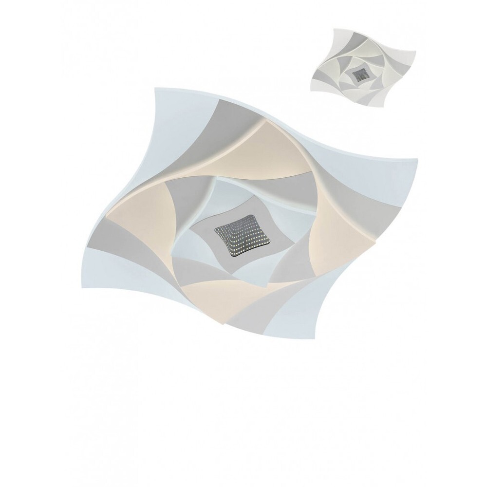 Plafoniera a led design moderno quadrato bianco opaco per camera RD-0864