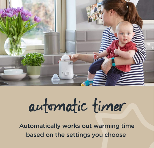 Tommee Tippee Easi-Warm Scaldabottiglie Elettrico e Sacchetti Alimentari, Timer Automatico, Bianco - Foto 3 di 6