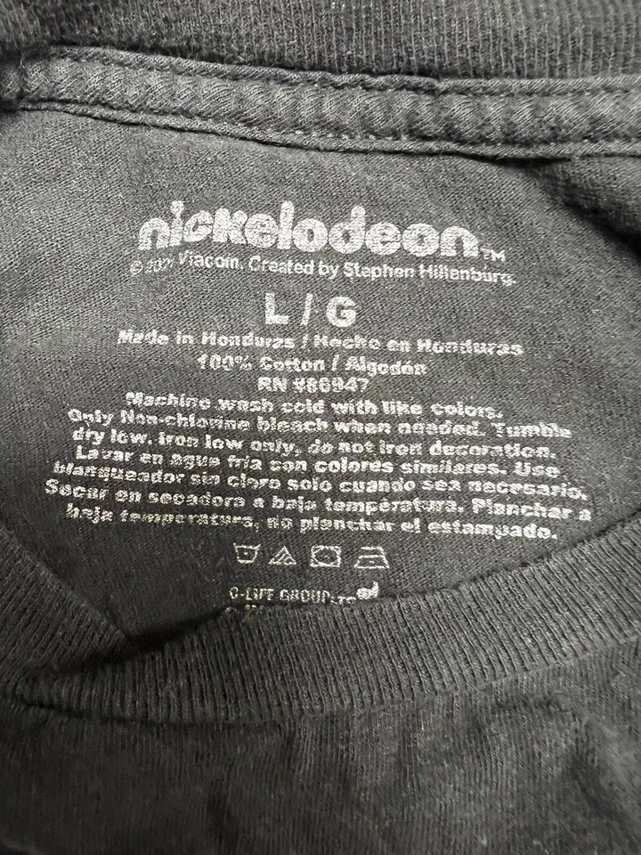 Camiseta negra de manga corta pequeña Bob Esponja de Nickelodeon para niños Foto 3 de 4