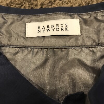 BARNEYS NEW YORK Women's blue zip-up jacket with pockets Size XL