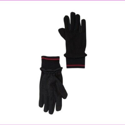 Levi's Jersey Fleece Mixed Media Gloves L Black NEW (777)