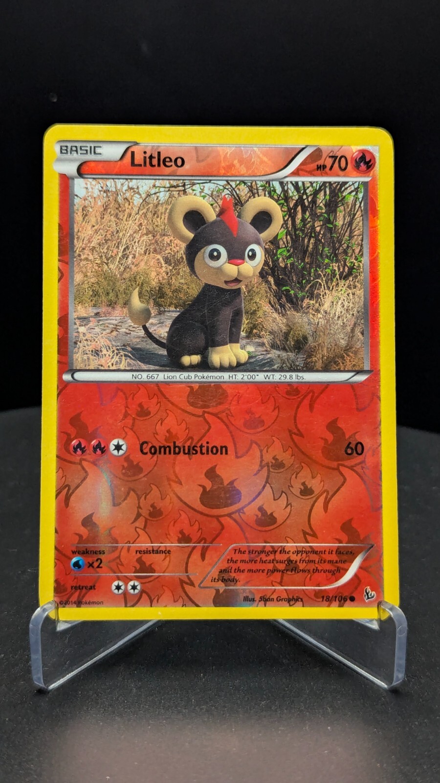 Pokemon LITLEO 18/106 - XY Flashfire Rev Holo 2014 LP