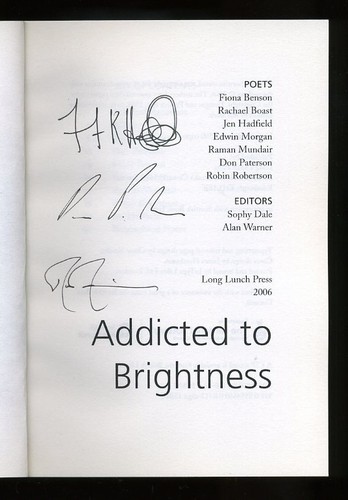 Robin Robertson Don Paterson Jen Hadfield - Addicted to Brightness SIGNED by 3 - Bild 2 von 2