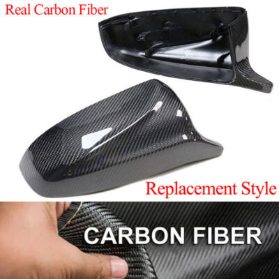 For BMW X5 E70 X6 E71 08-13 M3 Style Carbon Fiber Side Mirror Covers Cap Replace