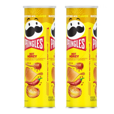 Pringles Hot Honey Potato Crisps Chips 5.5 oz 2 Cans 