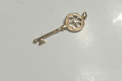 Tiffany & Co Diamond 18K Rose Gold Blossom Key Pendant 4