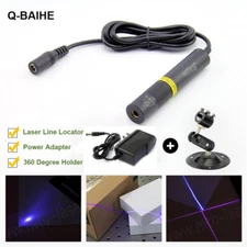 Violet/Purple 405nm 200mW Laser Line Module 16x88mm w/Adapter US DIY New