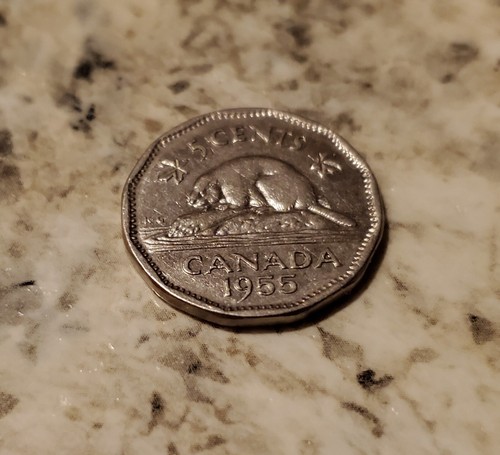 1955 Canadian Nickel Collectible Coin - Picture 2 of 4