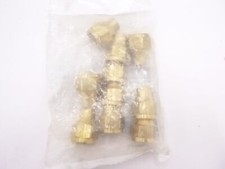 Pack of 10 Parker 2P152 Short Nut Brass Fluid Connectors  3/8"