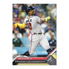 RONALD ACUNA, Jr 2023 TOPS NOW GLOSSY CARD #791 BRAVES (FIRST IN MLB HISTORY)