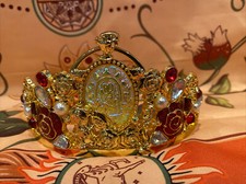 Disney Store London Official Beauty and the Beast Full Metal Rose Crown Dress Up