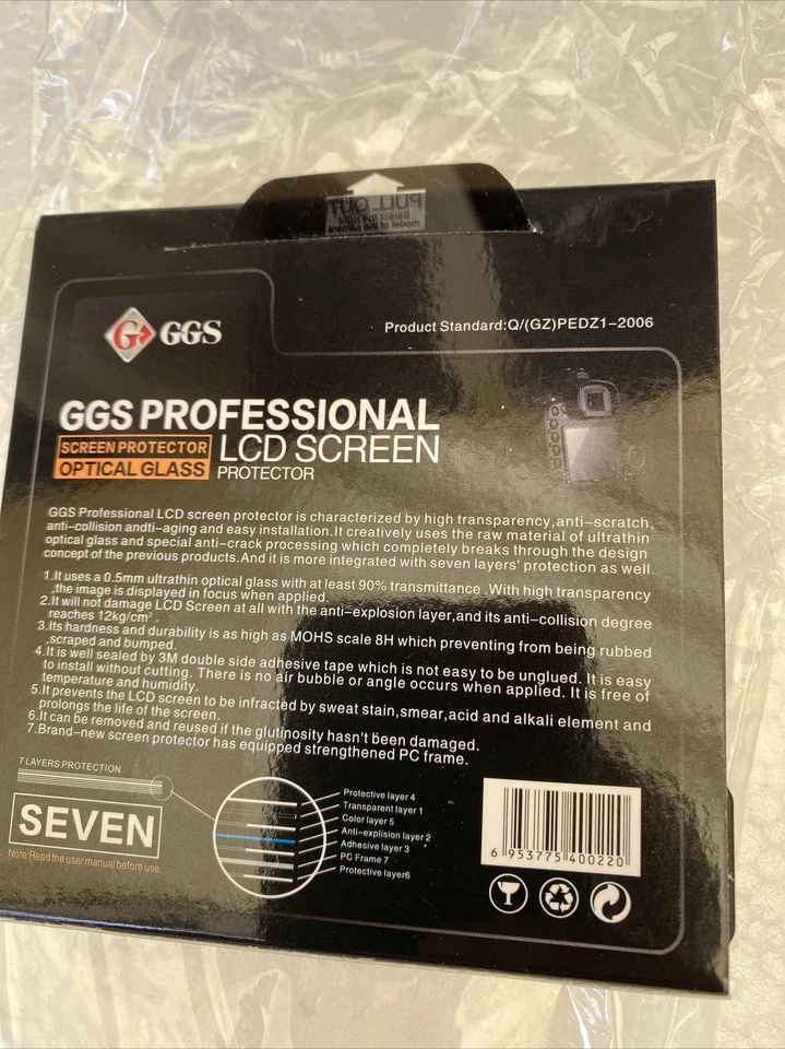 Protector de pantalla LCD de vidrio óptico modelo GGS BF DSLR para cámara Canon 550D nuevo Foto 3 de 3