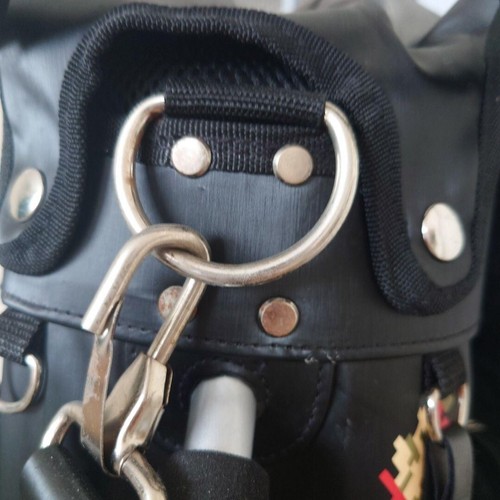 Super Mario Brothers GOLF Caddy Bolso NEGRO Hombro Nintendo RARO Modelo USADO - Imagen 6 de 10