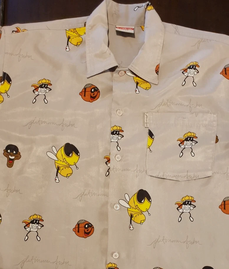 FUBU Platinum Fat Albert The Brown Hornet Vintage Y2K Vintage 1990s Shirt Size L - Image 3 of 4