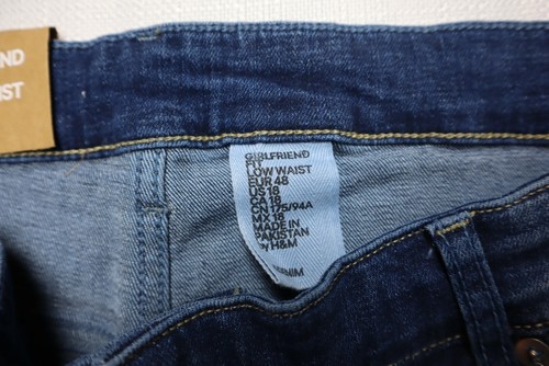 H&M Jeans Womens Size 18 High Rise Girlfriend Jean Medium Wash Blue Denim NWT - Picture 3 of 10