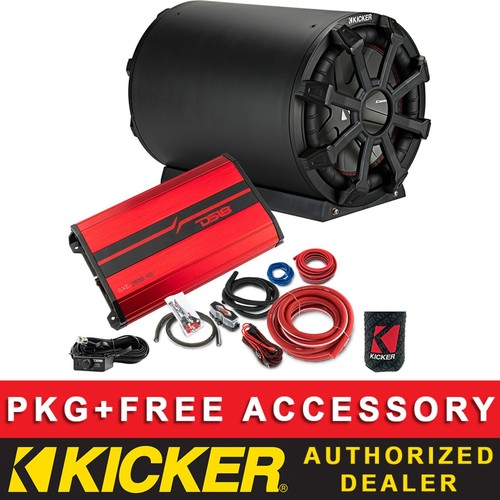 KICKER 400W CWTB104 10" CAR AUDIO SUB PACKAGE + CLASS D AMPLIFIER