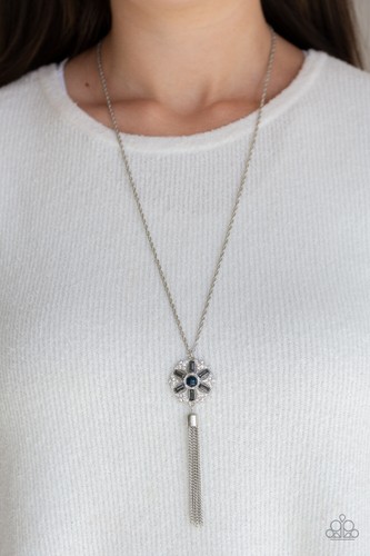 Fine Florals Blue Necklace/Earrings 