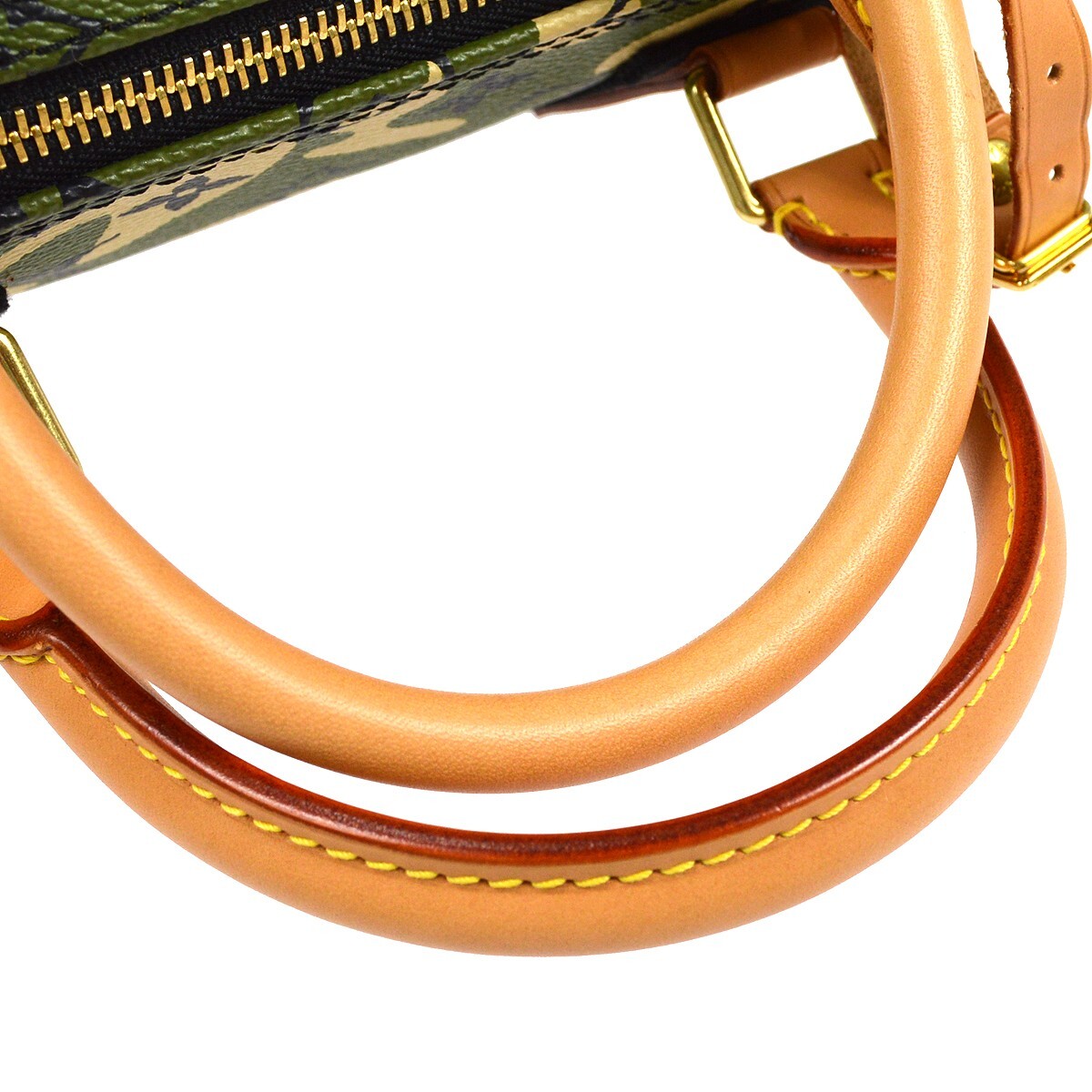 Louis Vuitton Green Monogramouflage Speedy 35 Handbag M95773 AA2078 77030 image 5