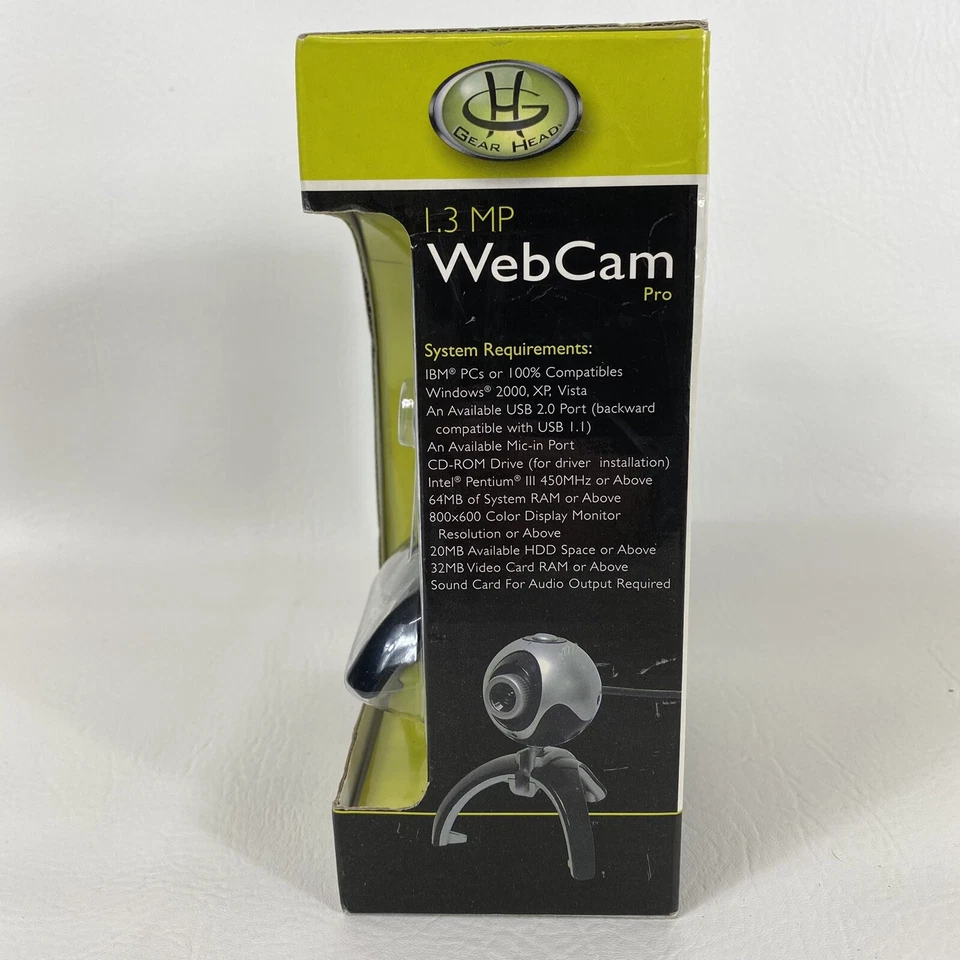 Gear Head WebCam Pro 1.3 MP USB 2.0 Conectividad Botón Instantánea WC7351 Foto 3 de 4