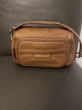BILLY BAG London Clutch/top Handle Tan Leather Handbag, Excellent Condition
