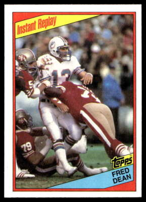 1984 Topps #355 Fred Dean San Francisco 49ers w/Dan Marino RC 
