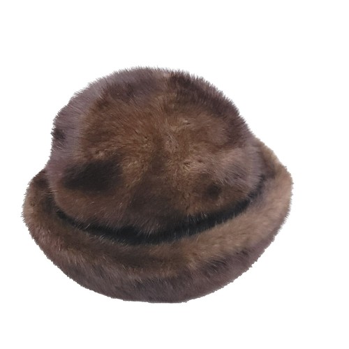 Vintage Lenore Marshall NY Mahogany Mink Fur Hat & Hand  display picture 3