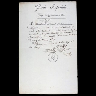 1809 LAIMÉ GRENADIERS À PIED DE LA GARDE IMPÉRIALE 2e TIRAILLEURS