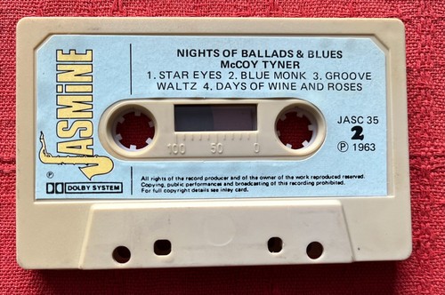MCCOY TYNER - CASSETTE RARE - NIGHTS OF BALLADS & BLUES AVEC ÉTIQUETTES PAPIER - Photo 3/5