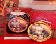 Hallmark Keepsake Ornament A Holiday Gathering Thomas Kinkade Porcelain 1997 NEW
