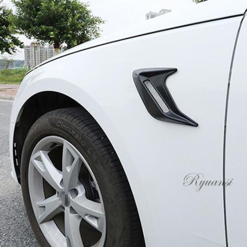 Carbon Fiber Car Side Wing Air Flow Fender Grill Intake Vent Trim Sticker 2PCS - Bild 3 von 12