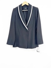 Tahari ASL Women's Black Shawl Collar Blazer Jacket Size 8 Missing Waist Belt