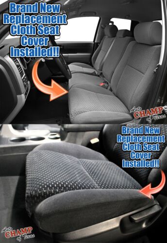 Fits 2008 2009 2010 2011 Toyota Tundra -Driver Side Bottom Cloth Seat Cover Gray - Picture 3 of 12