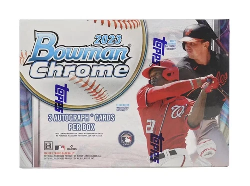 2023 Bowman Chrome Baseball HTA Choice Hobby (3 Autos Per) Factory Sealed Box